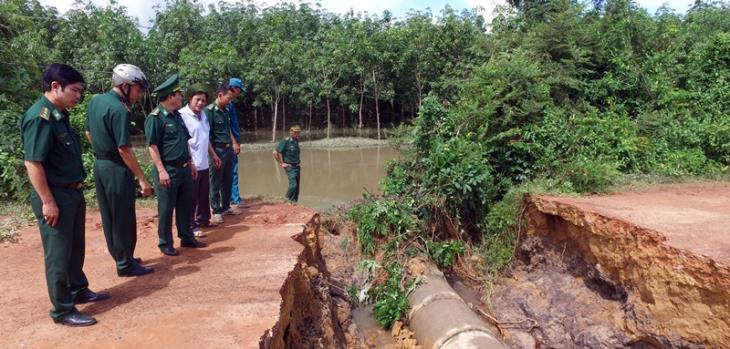 Kiểm tra công tác phòng chống lụt bão và cứu hộ, cứu nạn trên sông Vàm Cỏ